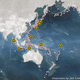 A map of earthquakes and tsunamis from recent history (tsunamis in yellow).